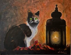 “Calico Season” 11x14 acrylic on canvas  ~currently unavailable ~